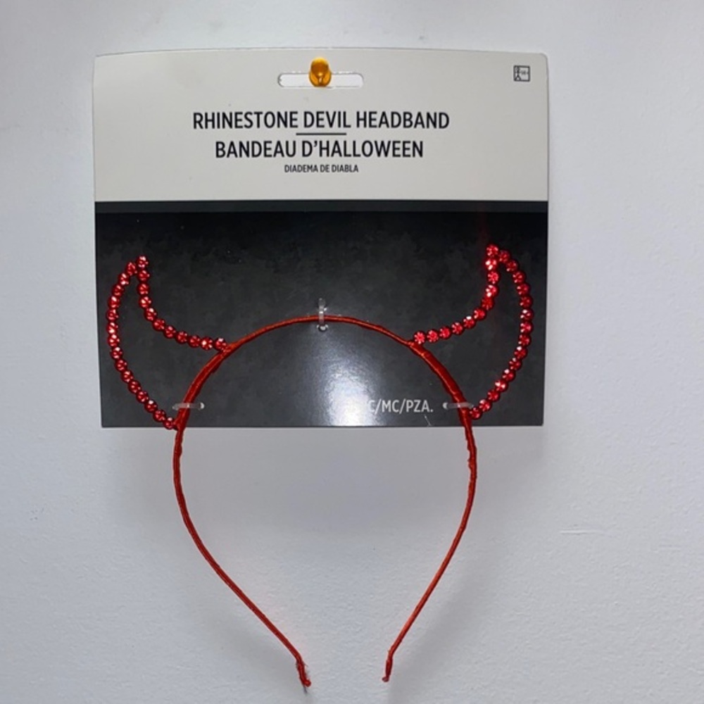 Rhinestone Devil Headband Halloween accessory